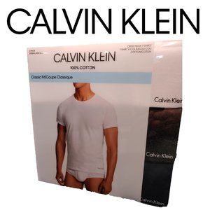 🆕 Calvin Klein Crew Neck T-Shirt, Classic Fit, 3-Pack, Multi-Color